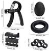Adjustable Hand Gripper and Finger Exerciser Combo - 5-Piece Fitness Set