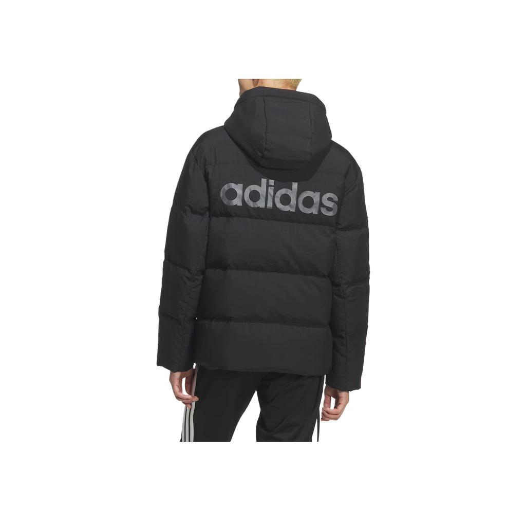 adidas Jednobarevná nepromokavá teplá péřová bunda s dlouhým rukávem Větruodolná Unisex bunda KQ5519