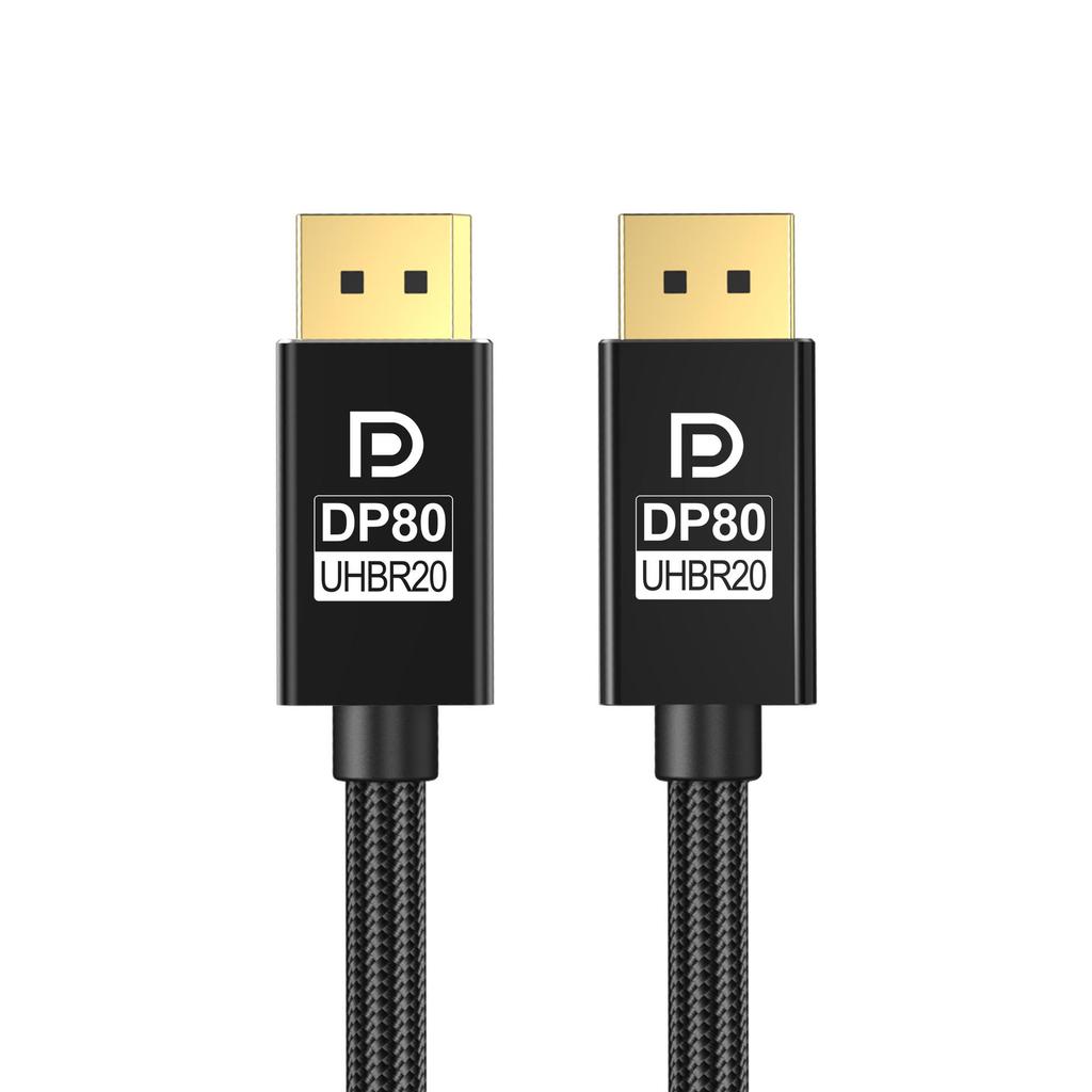 DP 2.1 HD Monitor Cable UHBR10 40Gbps Large DP to DP Adapter Cable