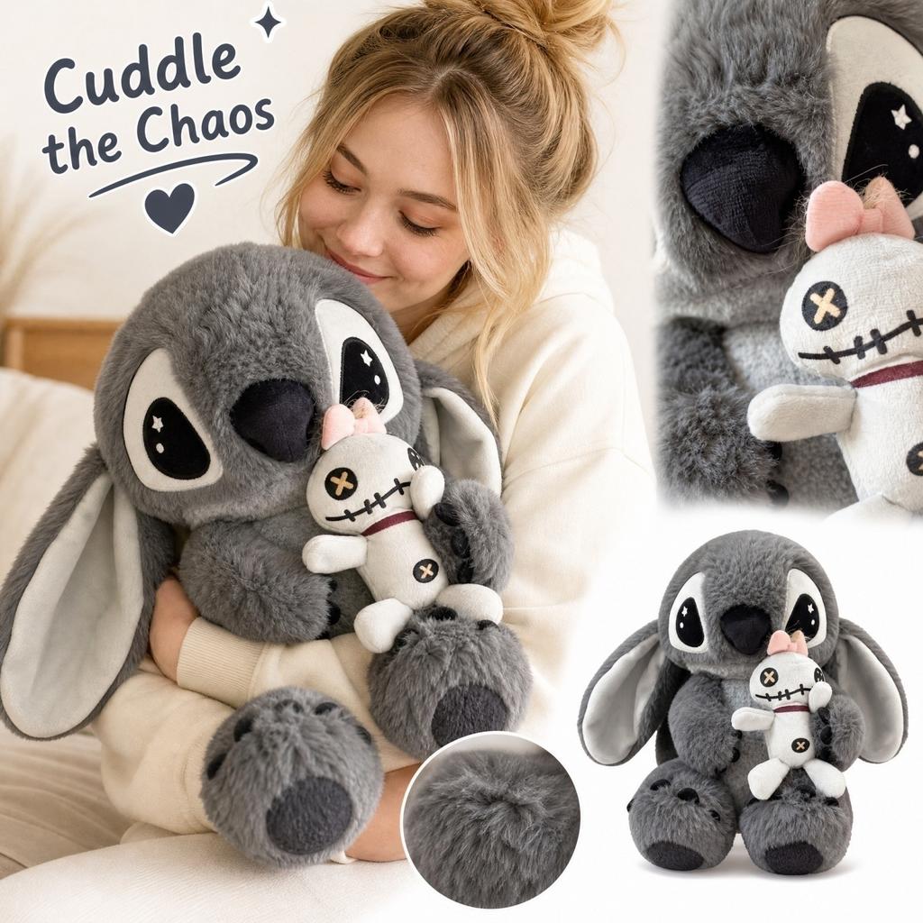 Black Plush Toy for Kids, Soft Stuffed Animal for Collectors and Fans