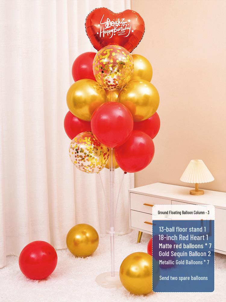 Luminous Floating Table Balloon Heart Decor for Birthday & Banquet