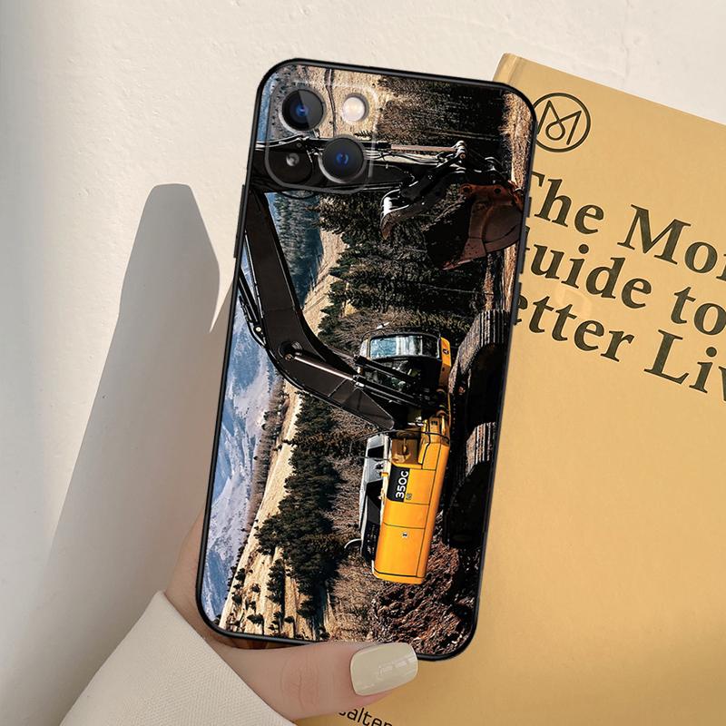 

Excavator Case For iPhone 16 15 14 Pro Max Plus 13 12 Mini 11 Pro Max Back Cover iPhone 13 Pro