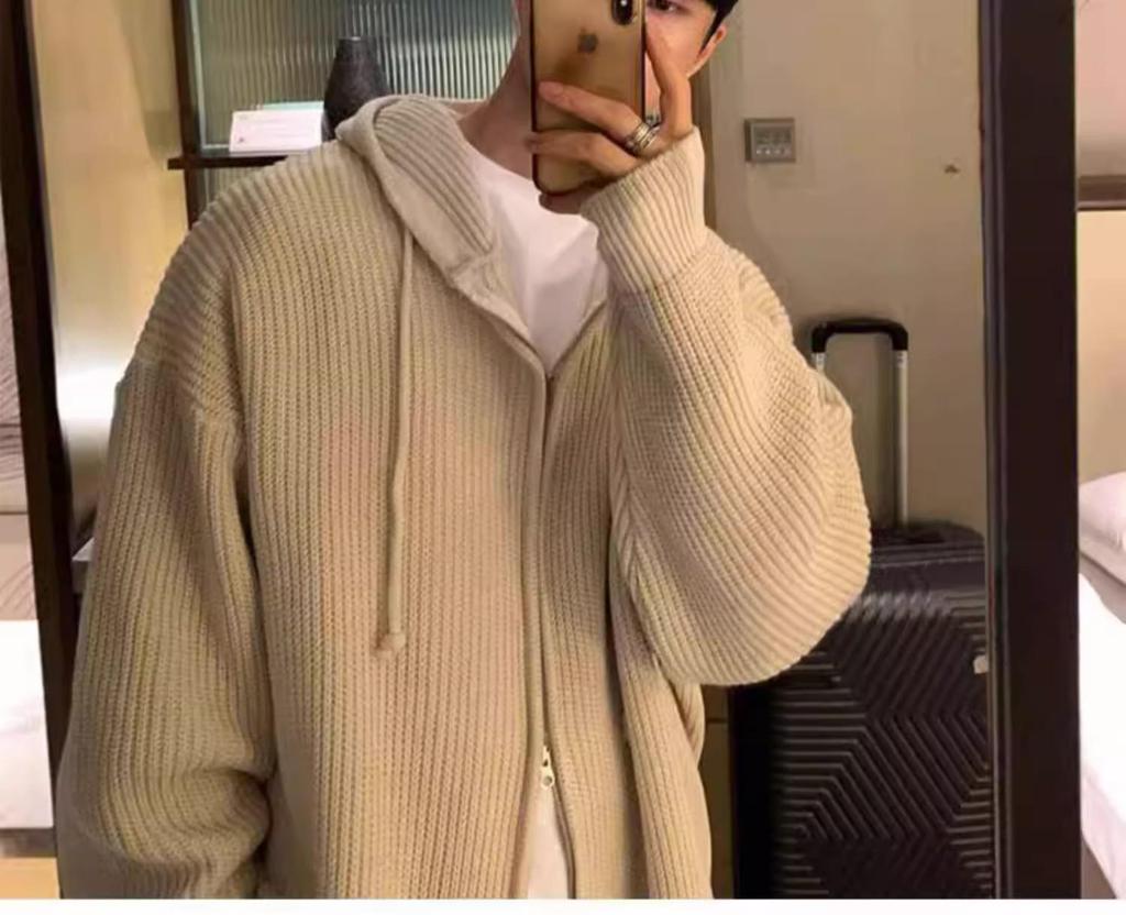 Herren Retro Strickjacke Mantel - Herbst Trend, Vielseitiger & Verdickter Pullover