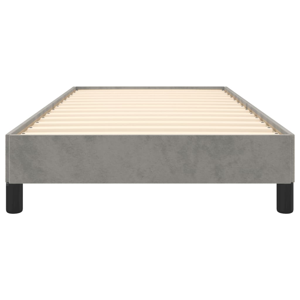 Bed Frame without Mattress Light Grey 90 x 190 cm Velvet