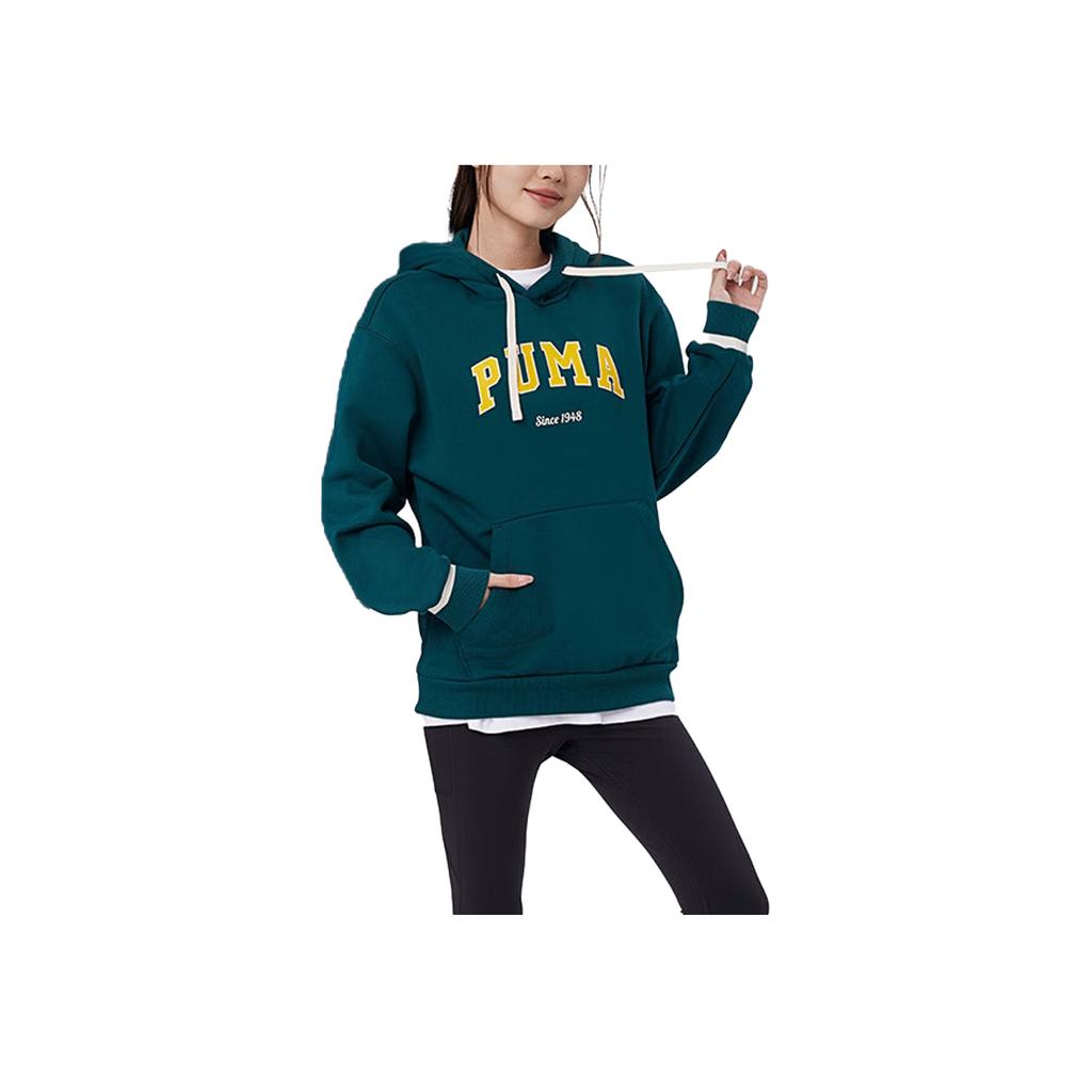 Puma Varsity 2.0 Hoodie Sports Casual Fleece Sweatshirt Men Hoodies Green 686857-24