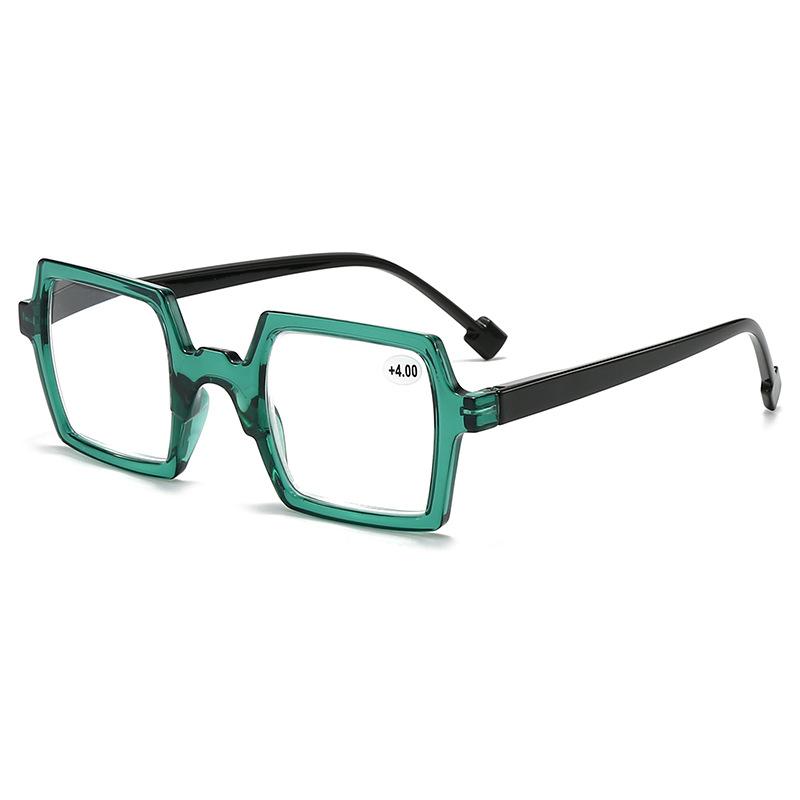 Square Computer Reading Glasses Frame Fashion Europe&America Anti-Blue Light Presbyopia Eyeglasses 0+1.0+1.5+2.0+2.5...+4.0