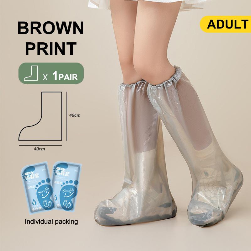 Disposable Plastic Shoe Covers Waterproof Shoe Covers Rain Thickened Long Footwear Boot Covers Shoes Cover Rain Waterproof