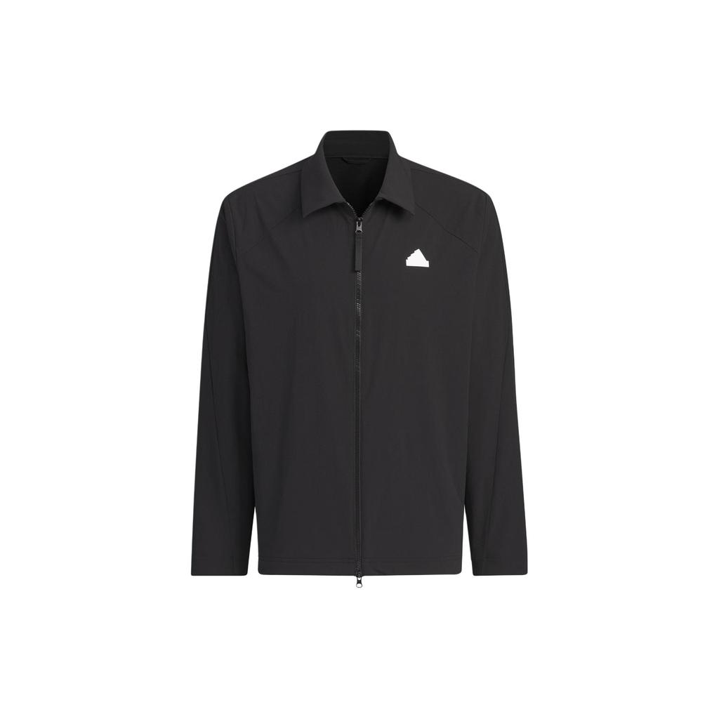 Adidas M Fustl Jkt11 Logo Sports Casual Polo Jacket Men Jacket Black JE3684