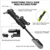 Mini Bike Hand Pump 120PSI With Pressure Gauge, Portable Inflator For MTB Road Bike Ball Toy Tire, Fits Presta & Schrader Valve