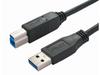 Bachmann USB 3.0 A/B Kabel, 1,0 m, 917.1205, USB A auf USB B, USB 3.2 Gen 1, Schwarz, 917.1205