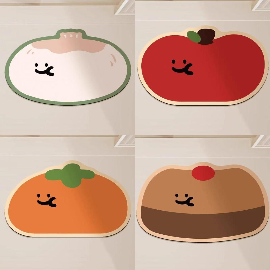 Cartoon Style Silicone Diatom Mud Bathroom Absorbent Non Slip Mat For Toilet And Shower Room Use