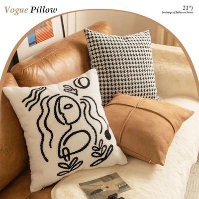 Nordic Retro Houndstooth Sofa Cushion Pillow for Living Room or Bedroom
