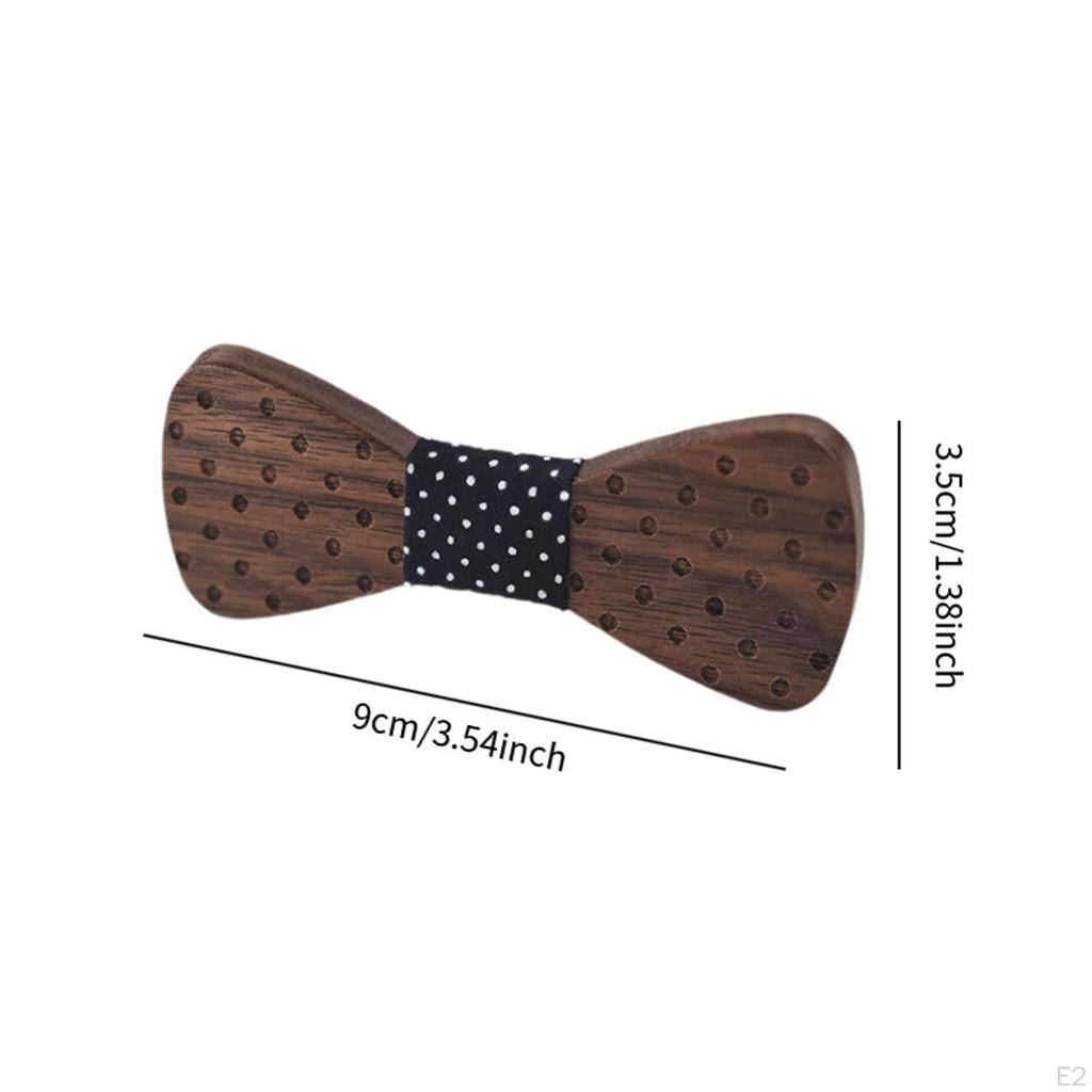 Boys Bowtie Novelty Gift Decor Wooden Bow Tie for Dinners Wedding Business Prom