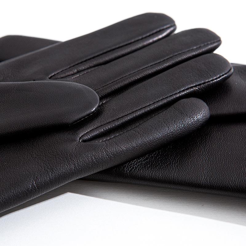 Genuine Leather Gloves Winter Women's Warm Gloves  Outdoor Sheepskin Gloves  Fleece Thickened Gloves
