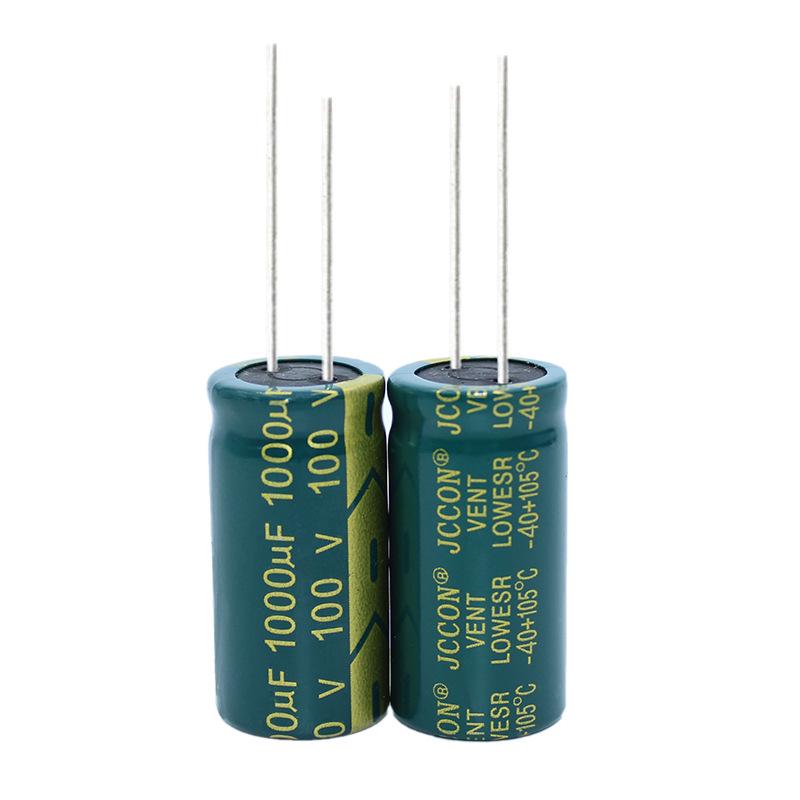 

JCCON 100V 1000uF високочастотний алюмінієвий конденсатор з низьким опором 18x35