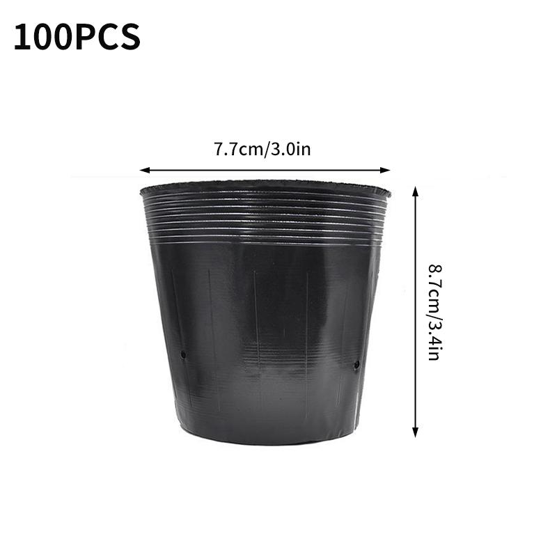 

100 шт. Пластиковые горшки для рассады, утолщенные стаканчики для рассады, садовые овощи, посадка, питательная чаша, пересадка, цветы, горшок, контейнер
