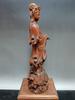 China Antique Decor Wooden Kwan Yin Statue Carved Boxwood Figures Sculpture Art