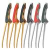 "Korean Style Titanium Gold-Plated 304 Stainless Steel Pointed Tip Tongs with Rubber Handle for Barbecue and Food">