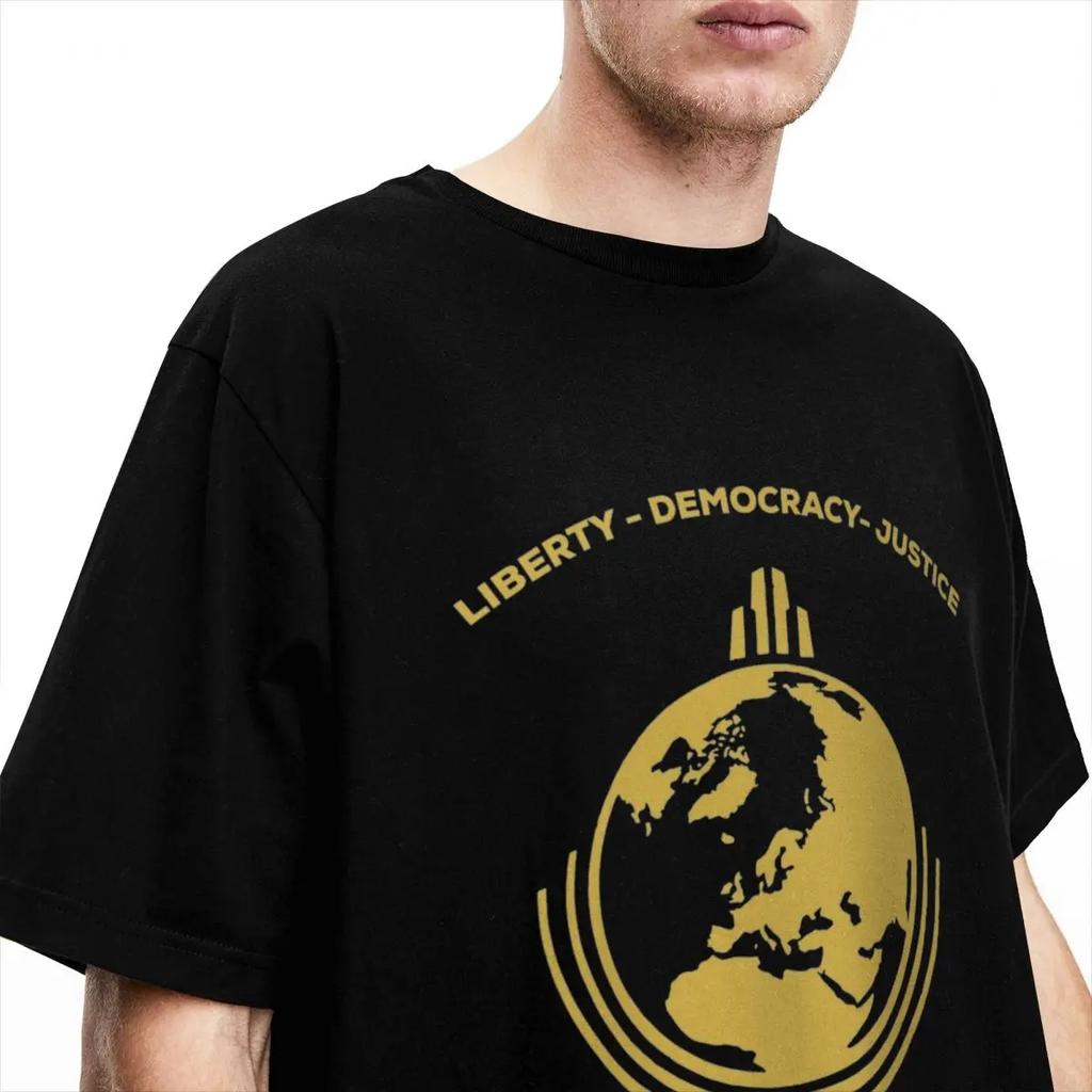 Bărbați Femei Helldivers 2 Joc Cămașă Îmbrăcăminte Super Earth Plonjând în Infern Tricou Îmbrăcăminte Streetwear Tricouri Toate Sezoanele