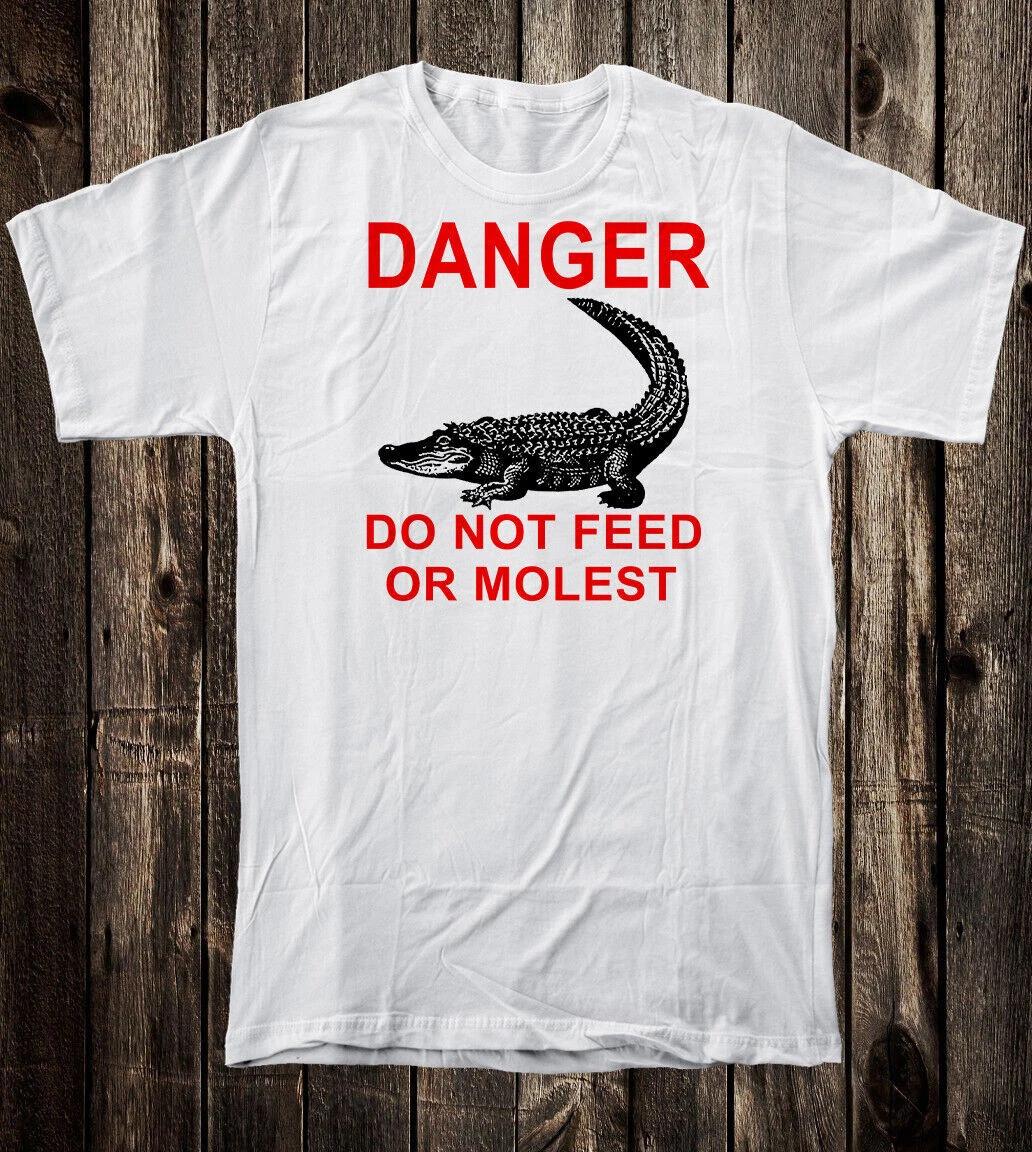 

Novelty Tee T Shirt Florida State Souvenir Travel Do Not Feed The Gators Sign 4XL