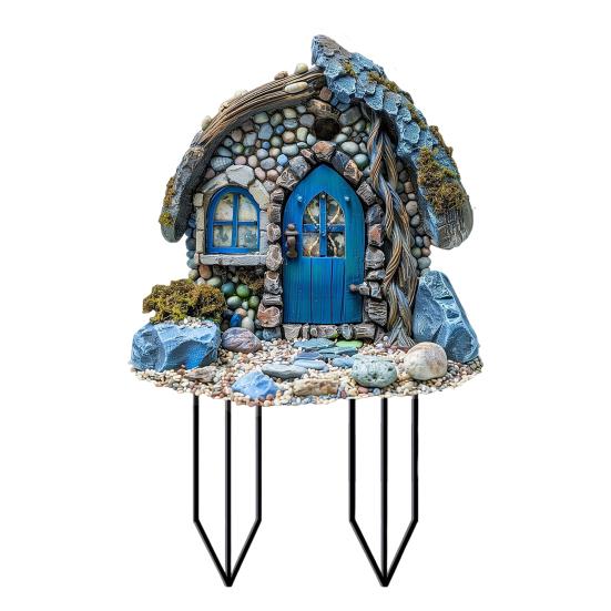 Fairy Tale Garden Stake 2D Flat Acrylic Decorative Stake Weatherproof Goddess Fairy Decoration with Stake for Home Patio Outdoor Decoration