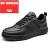 Men's Cow Leather Casual Height Increasing Sneakers Flat/5CM Elevator Shoes Breathable Comfortable Fashion Lift Footwear