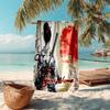 1PC Custom Name Japanese Warrior Art Beach Towel Highly Absorbent And Sand-Resistant Towel for Swimming, Pool, Yoga, And Travel Lightweight
