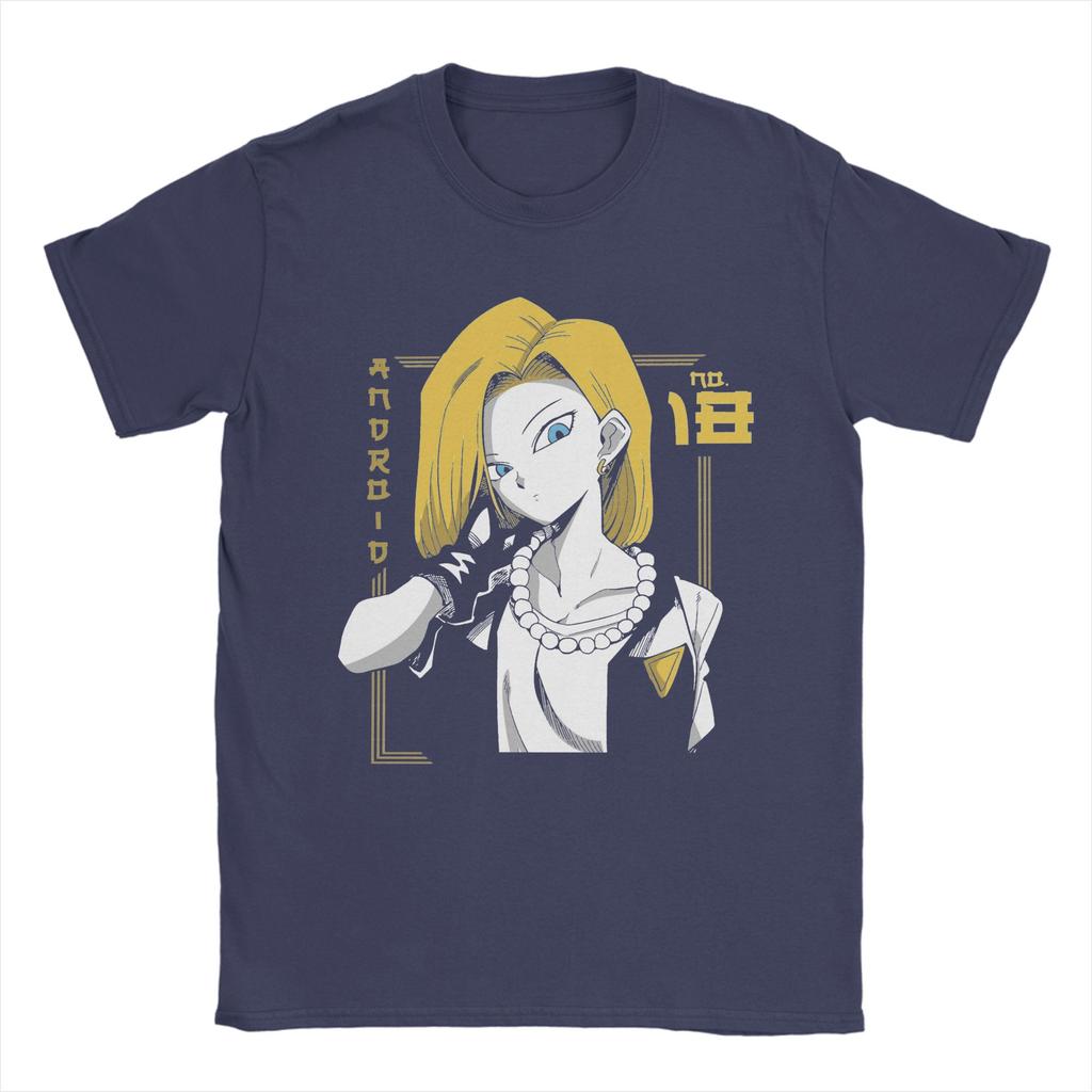 Android 18 Ddragon Ball Z Tshirt Unisex Anime Humor 100 Cotton Tee Shirt Round Collar Short Sleeve T Shirt Printed Clothes