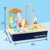 Kids Electric Kitchen Sink Toys With Running Water Pretend Play Dishwasher  Fishing Toys Educational Role Play Gift For Girls