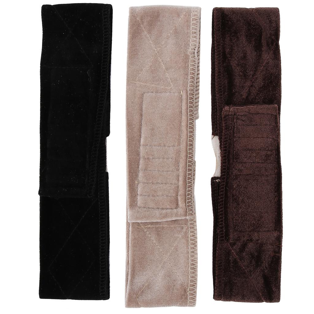 3pcs Wig Grip Band Adjustable Fixing Parting Lace Headband Elastic Velvet Wig Bands