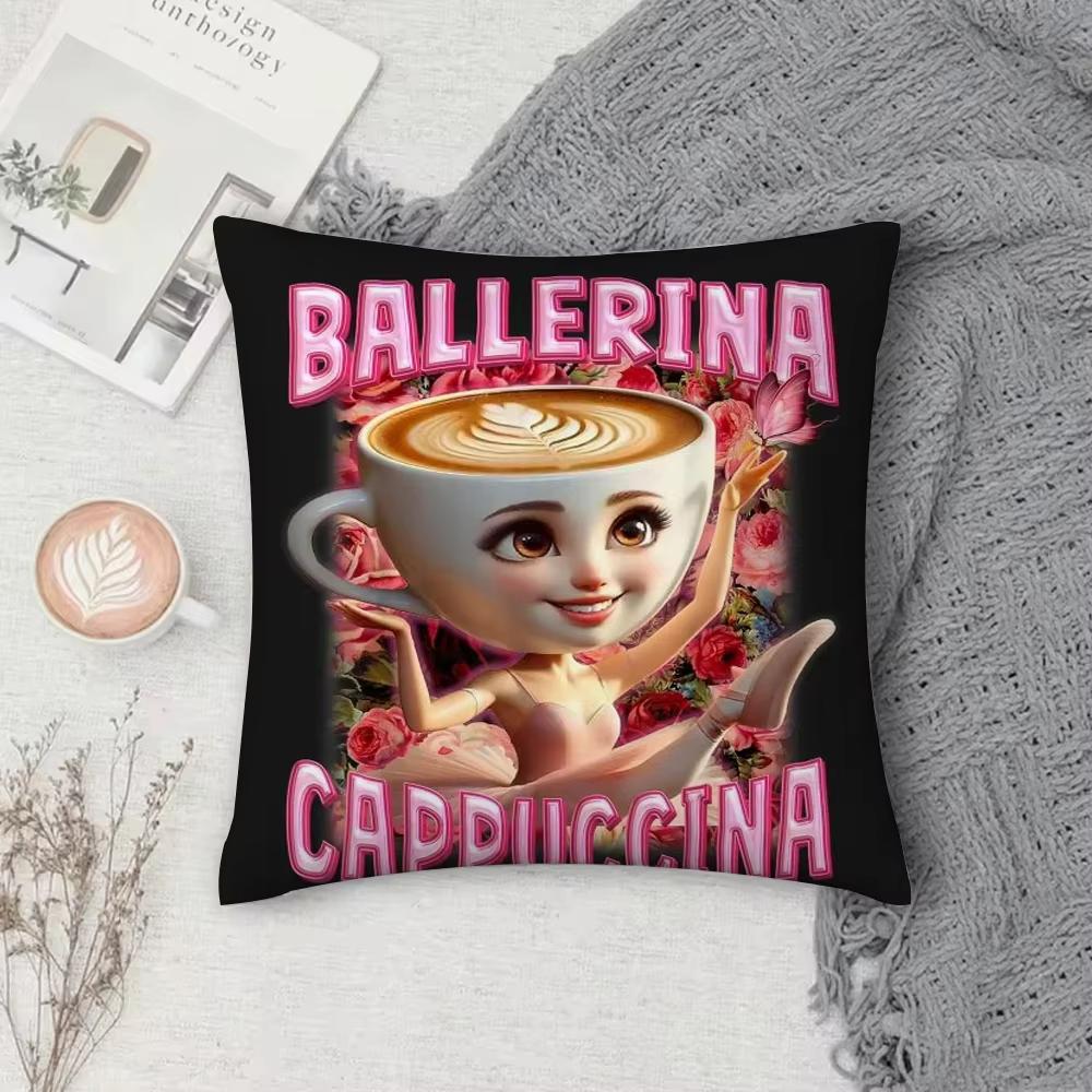 Tung Tung Tung Sahur Tralalo Italan Brainrot Pillow Case Print Square Pillow Bedroom Room Decoration Pillowcase