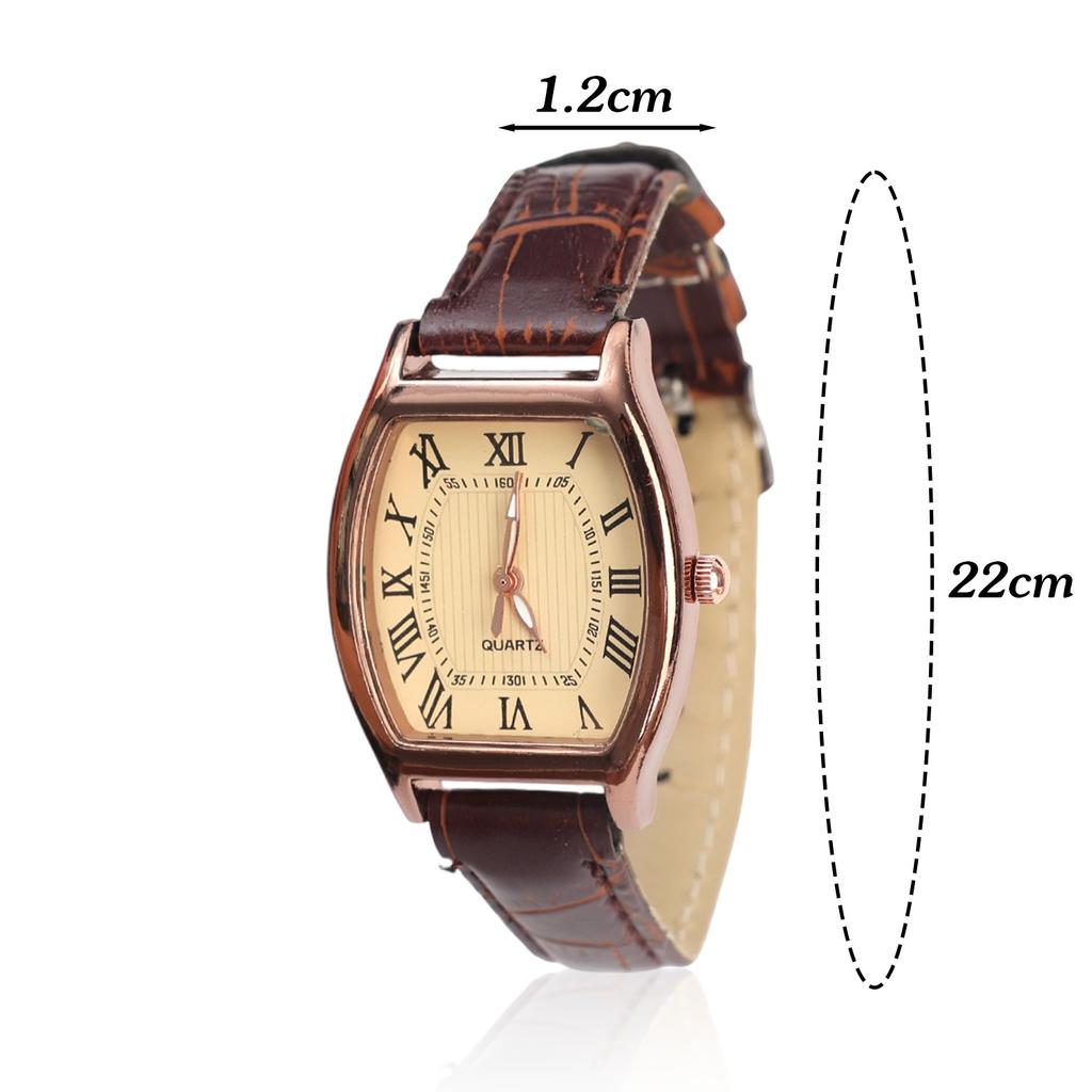 Women Retro PU Leather Strap Watches Qualities Ladies Alloy Wristwatches Korean Fashion Brand Fashionable Brown Relogio Feminino