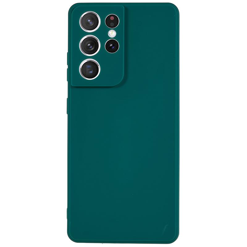 

Для Samsung Galaxy S21 Ultra 5G TPU Чехол для телефона Прямой край Защита от царапин Чехол для телефона Army Green