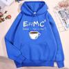 Latte Caffè Energia Formula Divertente Felpa con Cappuccio Uomo Donna Carino Abbigliamento Fitness Modello Felpa Larga Autunno Pullover Felpe per Coppie