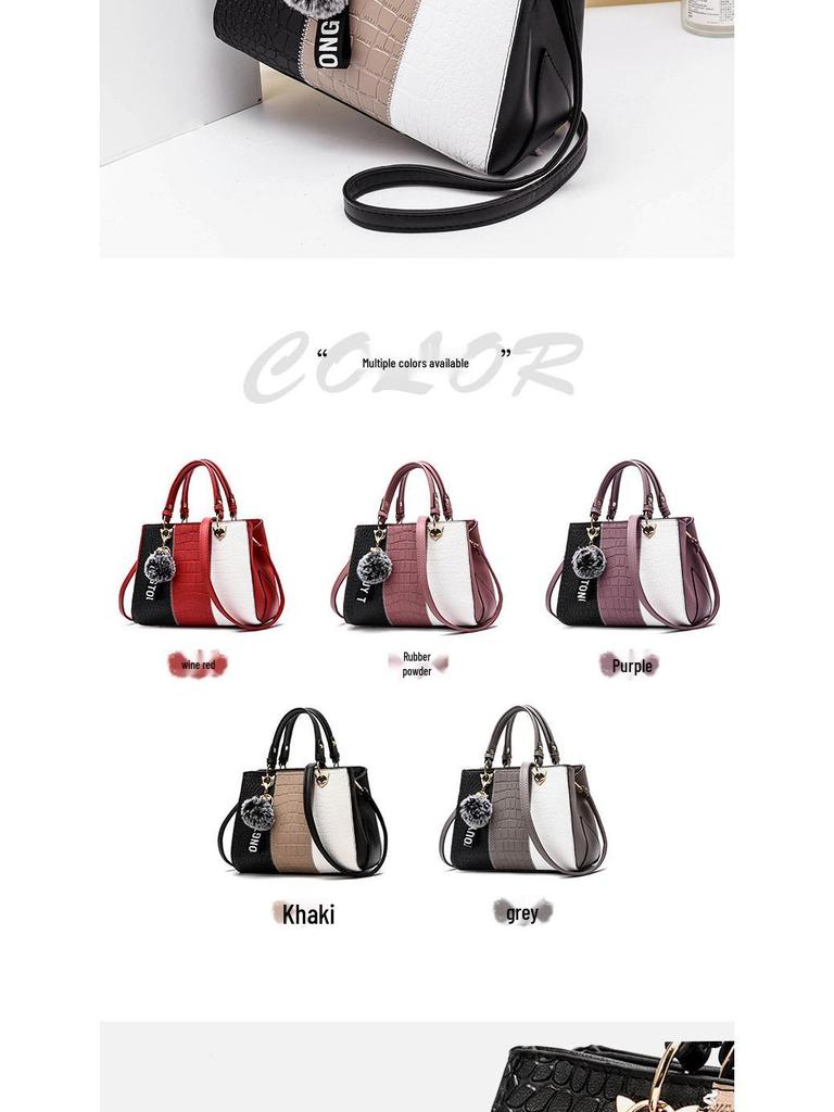 2025 Women's Large Capacity Stone Pattern Handbag: Korean Style Crossbody