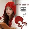 Women's Knitted Headband: Ear-Warming, Tassel Hat with Face-Flattering Design – Perfect for Autumn & Winter Fashion