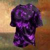 Men’s Casual Halloween Handprint Graphic Crew Neck Short Sleeve T-Shirt Comfortable Loose Fit Top for Holiday Party