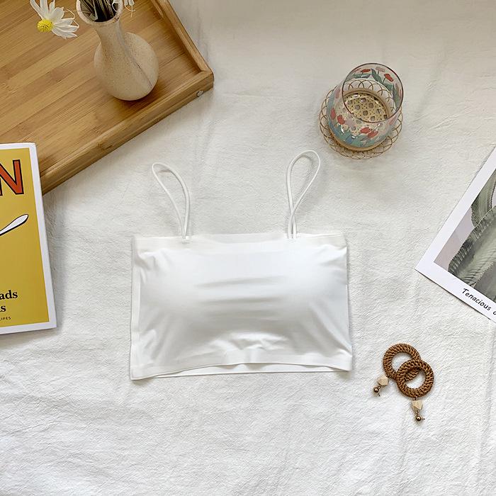 Ice Silk Anti-Exposure Camisole with Chest Pads for Women – Perfect Summer Inner and Outer Wear