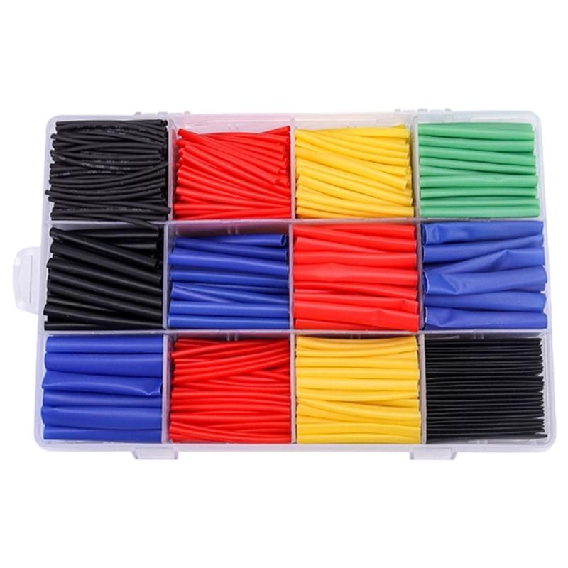 530/800Pcs Heat Shrink Tube Set Insulation Sleeving Wire Shrink Wrap for Wire Repairs Soldering Automotive Wiring