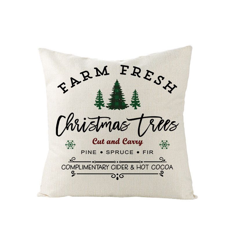 Premium Quality 18" Christmas Cushion Cover In Eco-friendly Linen For Holiday Decor