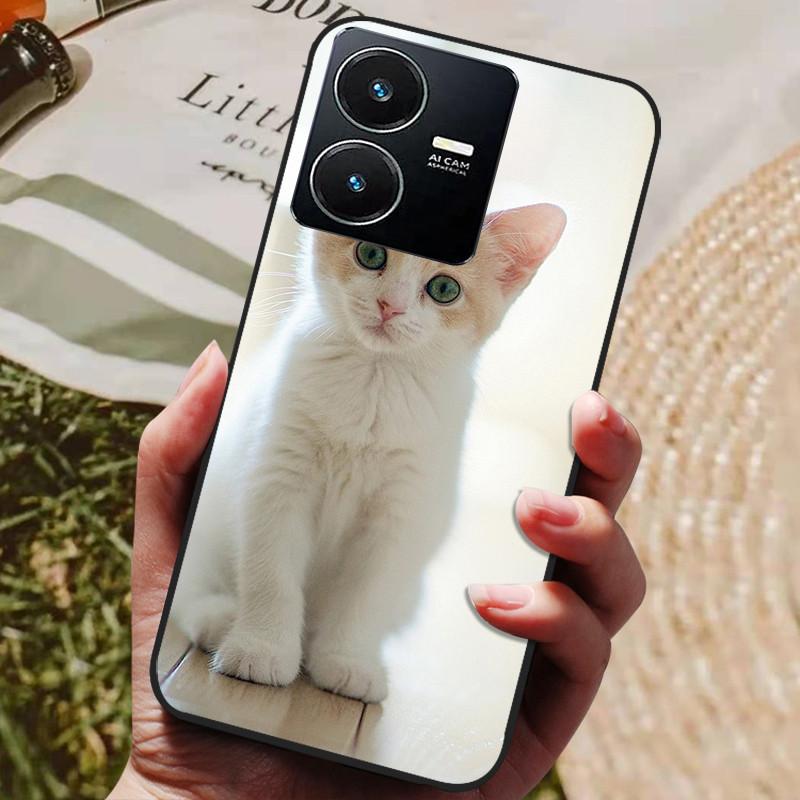 Für Vivo Y22 Hülle Weiches Silikon Stoßfeste Handyhülle für Vivo Y22 Y22s Y 22 s Hüllen Y 22 2022 Schwarzer Bumper Schutzhüllen