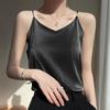 Women's White Satin One-Shoulder Camisole - 2026 Spring/Summer Versatile Layering Top