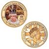 Medaglia commemorativa della Regina Elisabetta II, collezione di monete commemorative, artigianato in metallo