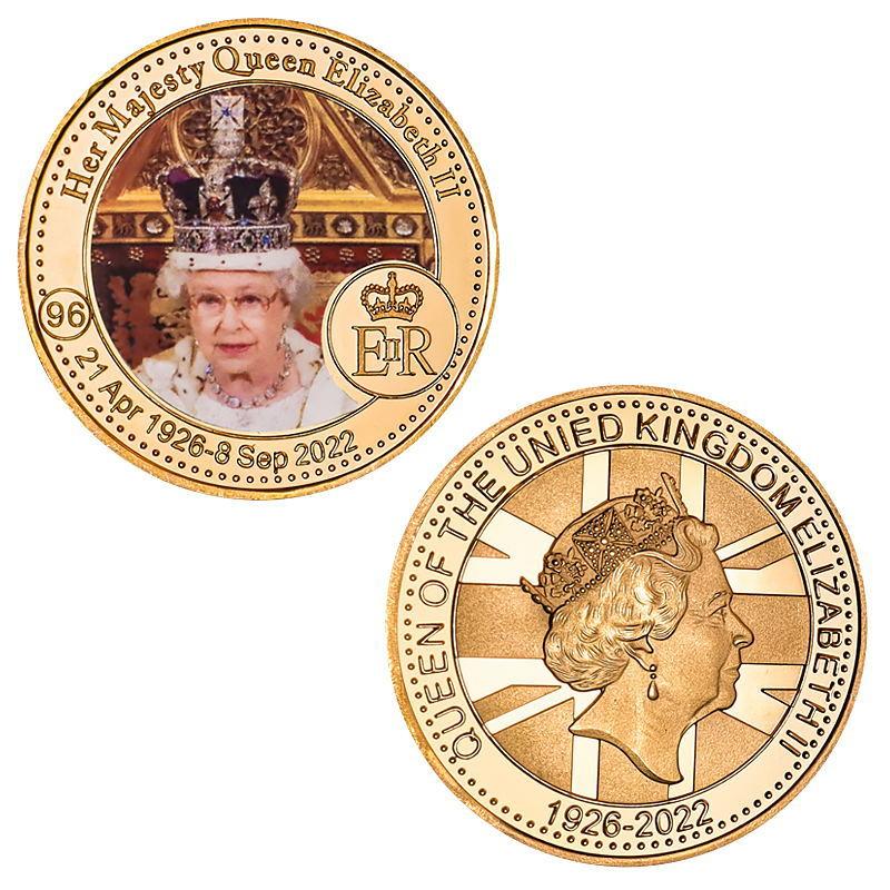 Medaglia commemorativa della Regina Elisabetta II, collezione di monete commemorative, artigianato in metallo