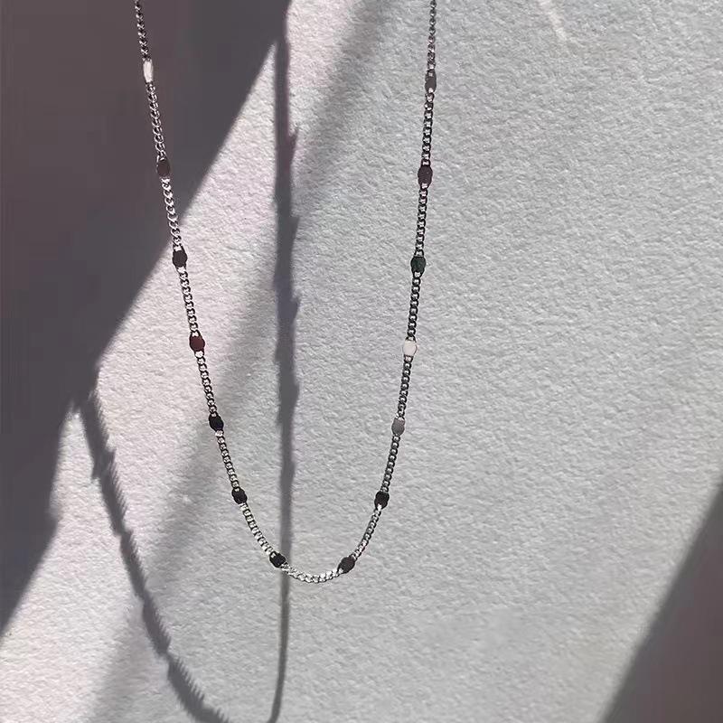 2024 Hot Sterling Silver Plated Glitter Clavicle Necklace for Women - Simple, Elegant, Light Luxury
