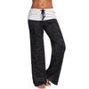 Pantalones Casuales Holgados de Talla Grande para Mujer con Cordón, Empalme, Pierna Ancha, Elásticos, para Yoga