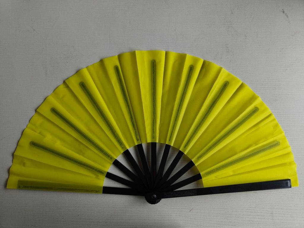Leque dobrável de 7 polegadas de cor sólida - Acessório de performance de dança e para refrescar