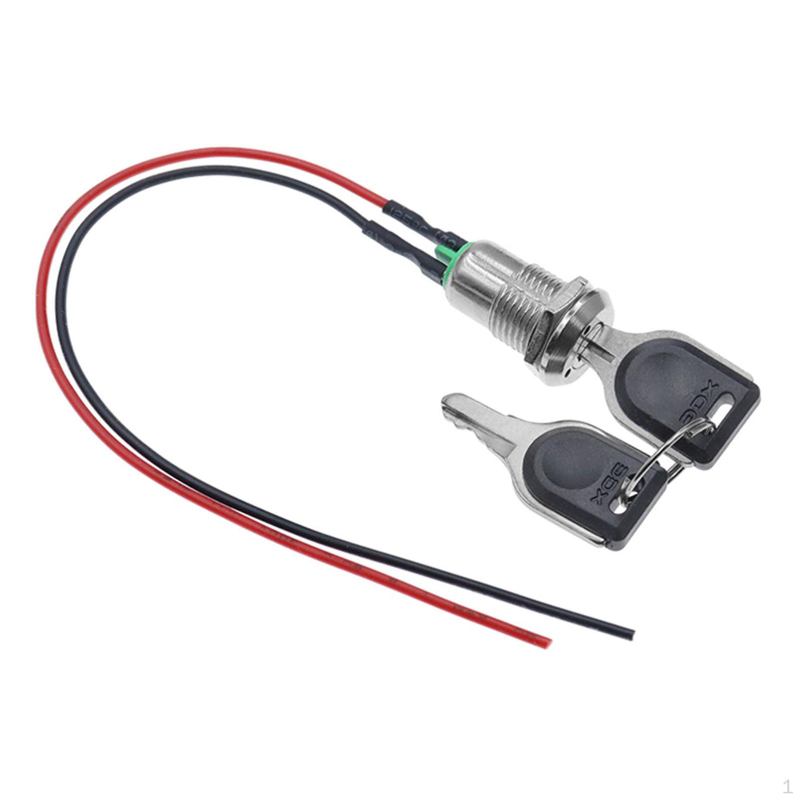 

Wired Ignition Switch Security Power Button 12mm Metal Construction DIY Multipurpose Mini Electronic