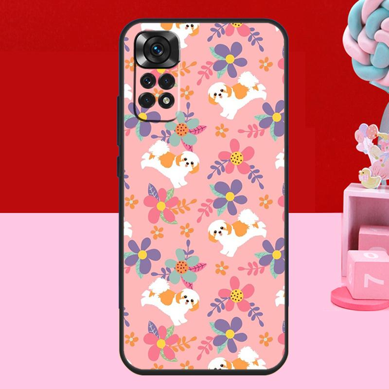 Cartoon Shih Tzu Dog Case For Xiaomi Redmi Note 12 Pro Plus Turbo 8 9 10 11 Pro 9S 10S 11S 12S 9C 10C 12C Cover