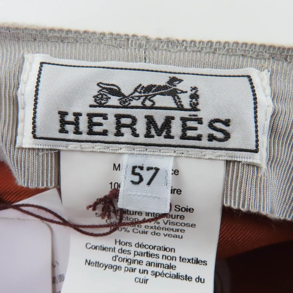 Excellent HERMES Casquette Deauville Serie Metal gray cashmere 57 H212009N Used